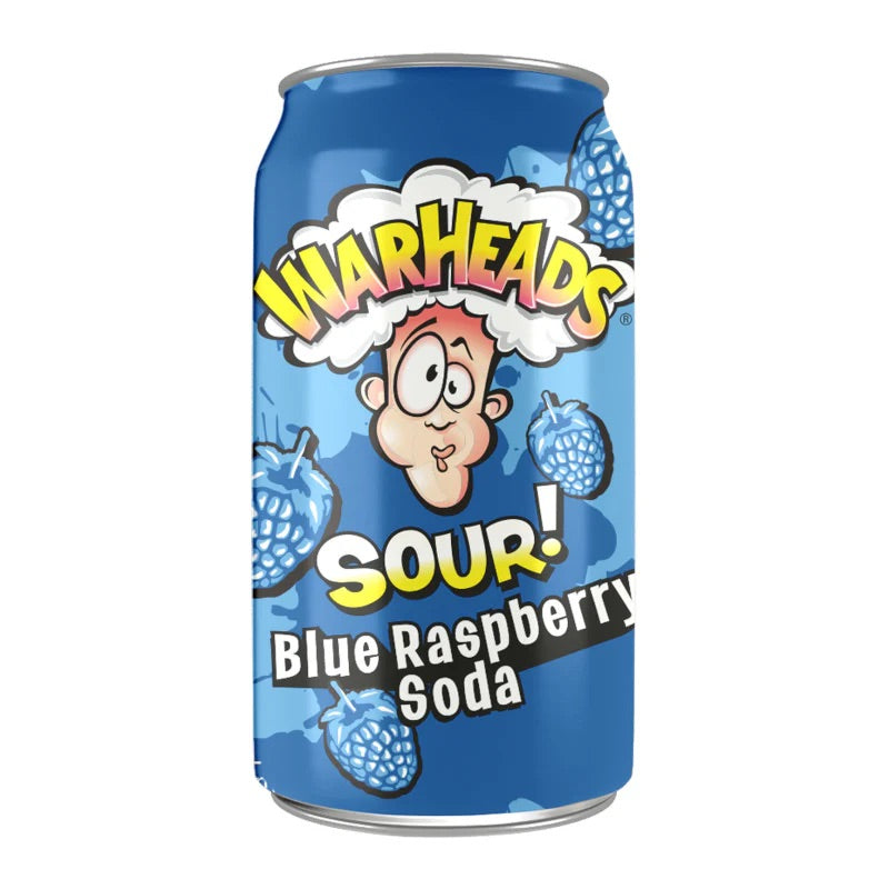 WarHeads Sour Blue Raspberry Soda (355ml)