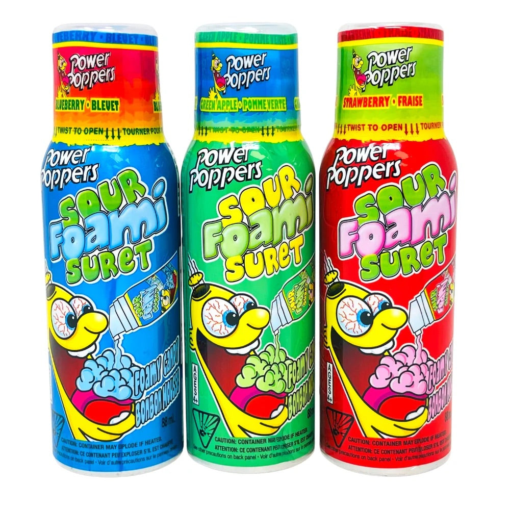 Power Poppers Sour Foaming Candy