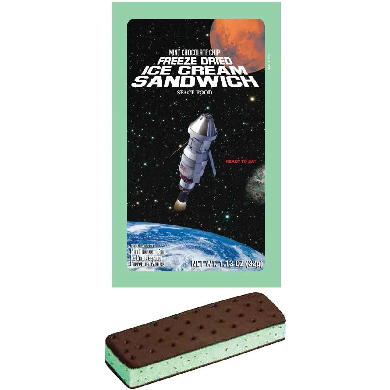 Astronaut Mint Chocolate Chip Freeze Dried Ice Cream Sandwich (32g)