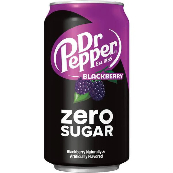 Dr Pepper Zero Sugar Blackberry Soda (355ml)
