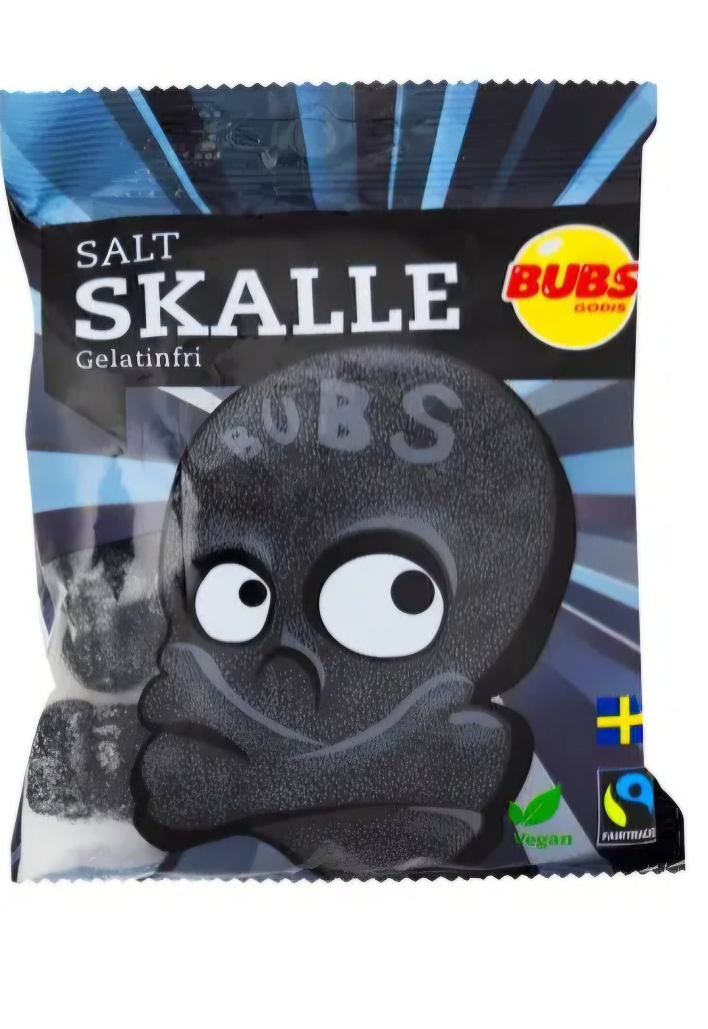 Bubs Salty Licorice Gummi Skulls (90g)