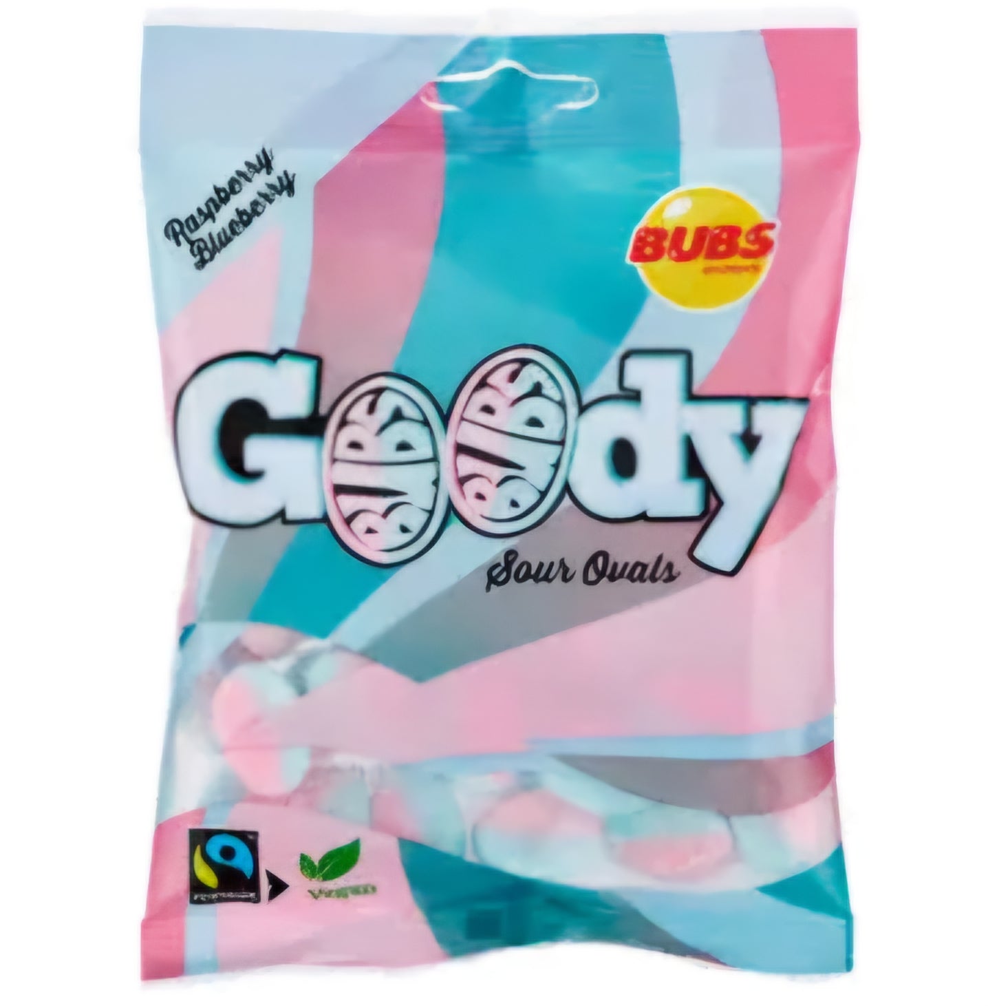 Bubs Goody Raspberry Blueberry Sour Squishy Ovals (90g)