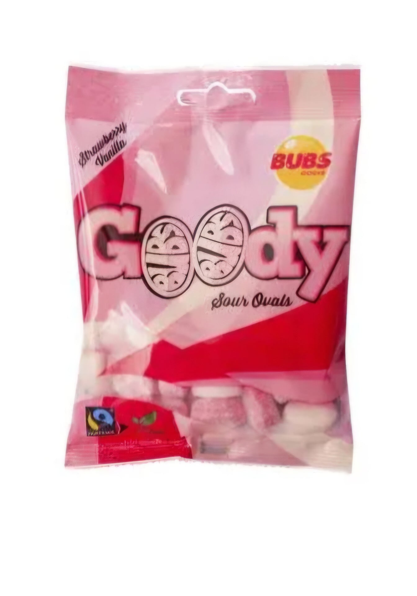Bubs Goody Strawberry Vanilla Sour Squishy Ovals (90g)