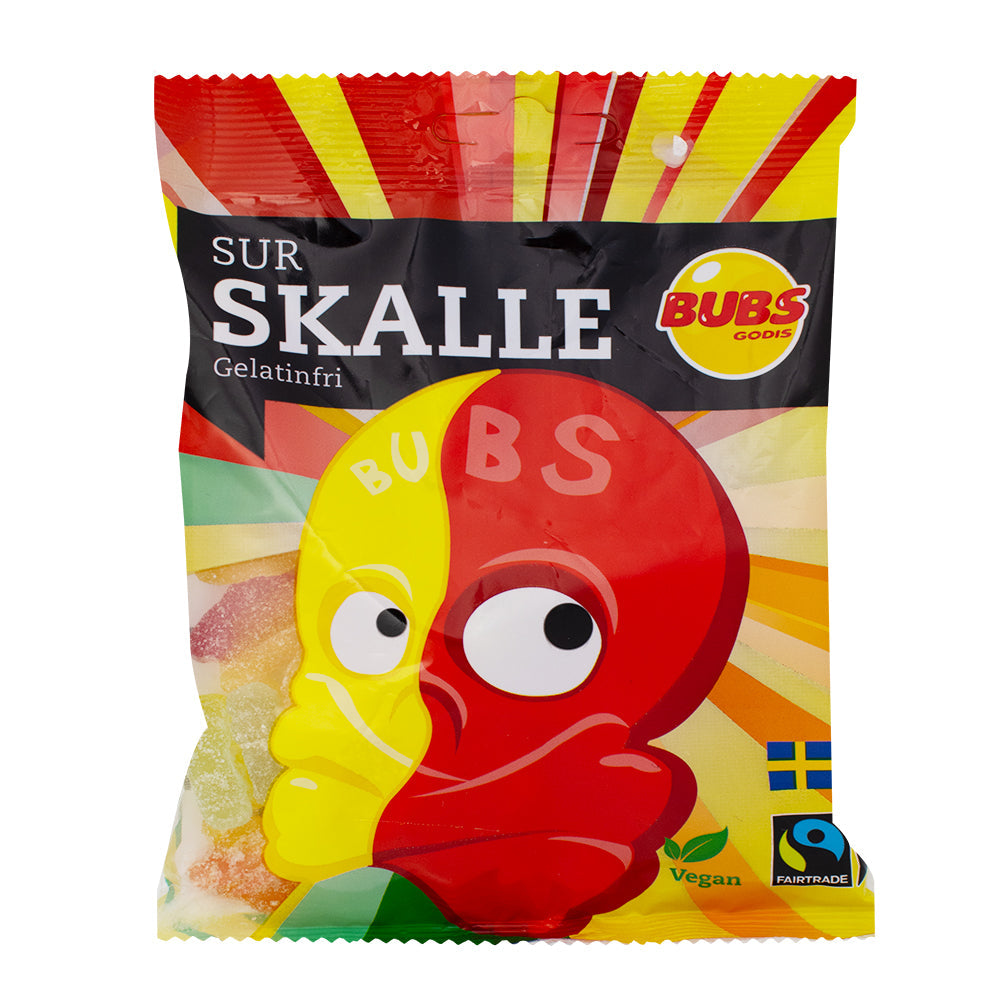Bubs Multi Fruit Sour Gummi Skulls (90g)