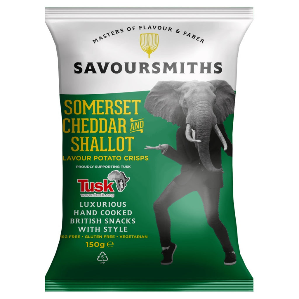 Savoursmith Somerset Cheddar and Shallot Crisps (150g)