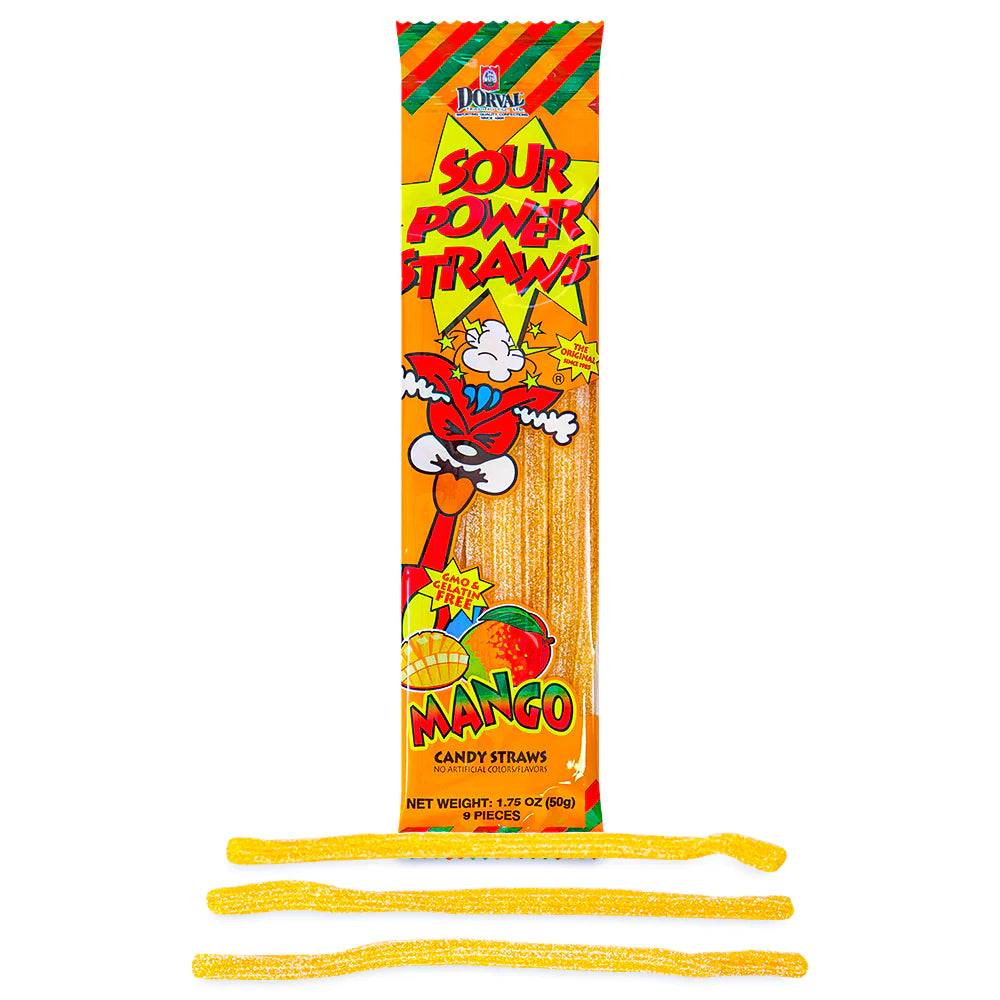 Sour Power Straws Mango (50g)