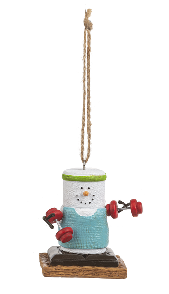 Ganz Toasted S'mores Weight Lifter Ornament