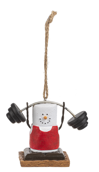 Ganz Toasted S'mores Weight Lifter Ornament