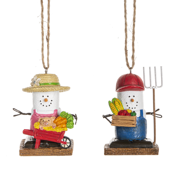 Ganz Toasted S'mores Farmer Ornament