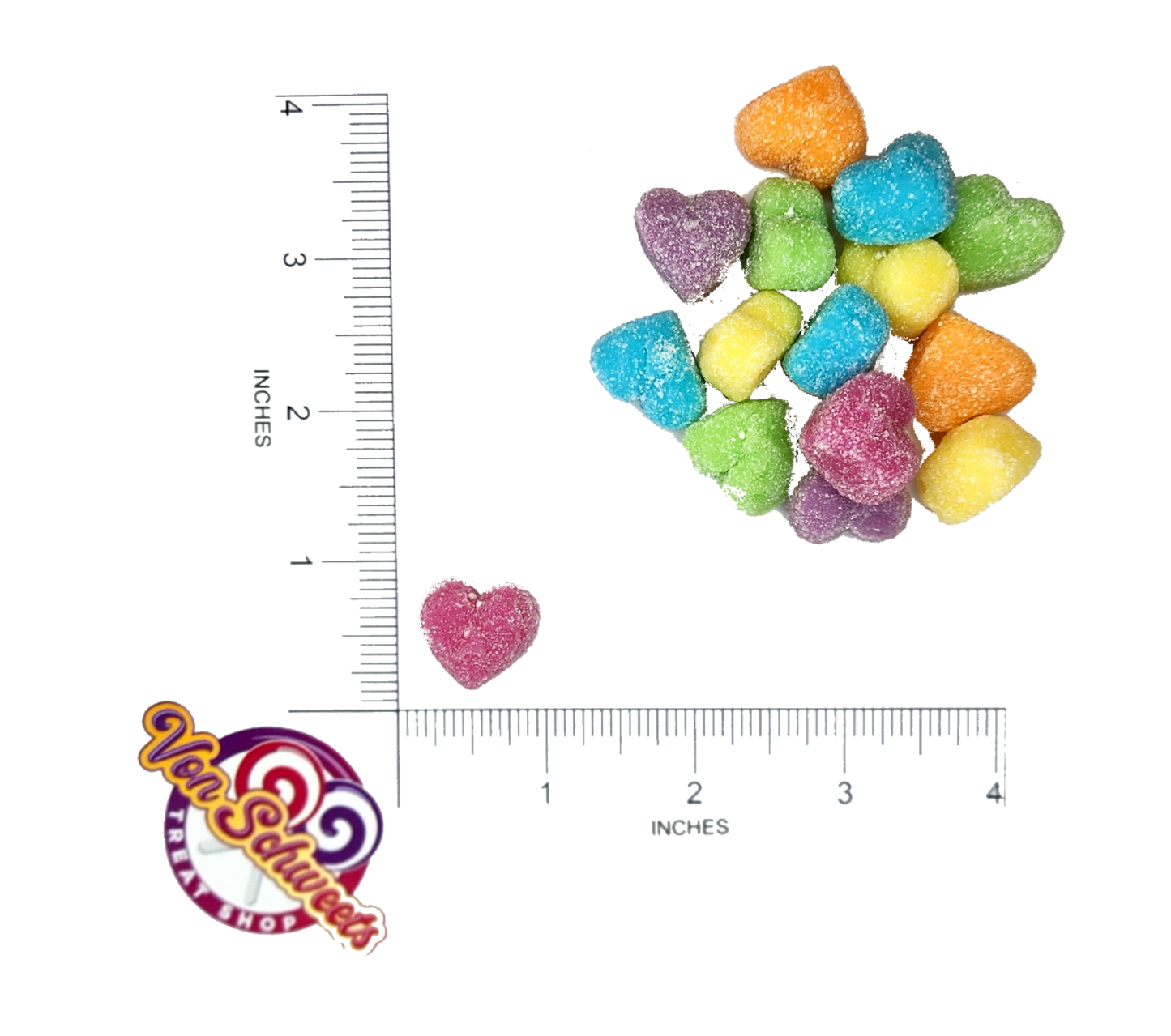 Multicolored Sour Hearts (50g)