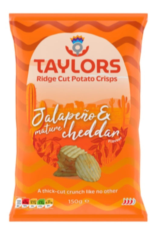 Taylors Jalapeño & Mature Cheddar Ridge Cut Crisps (150g)
