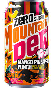 Mountain Dew Trolli Zero Sugar Mango Pineapple Punch Soda (355ml)