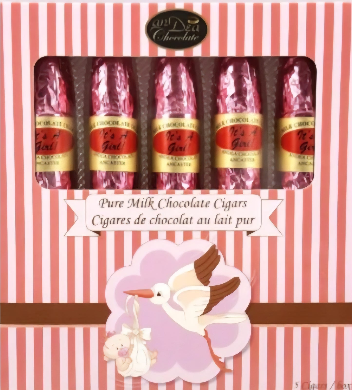 "It's A Girl" Milk Chocolate Cigars (5 pack)