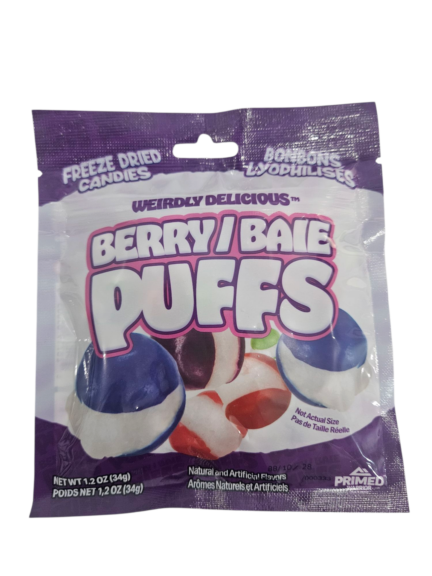 Primed Warrior Freeze Dried Berry Puffs (34g)