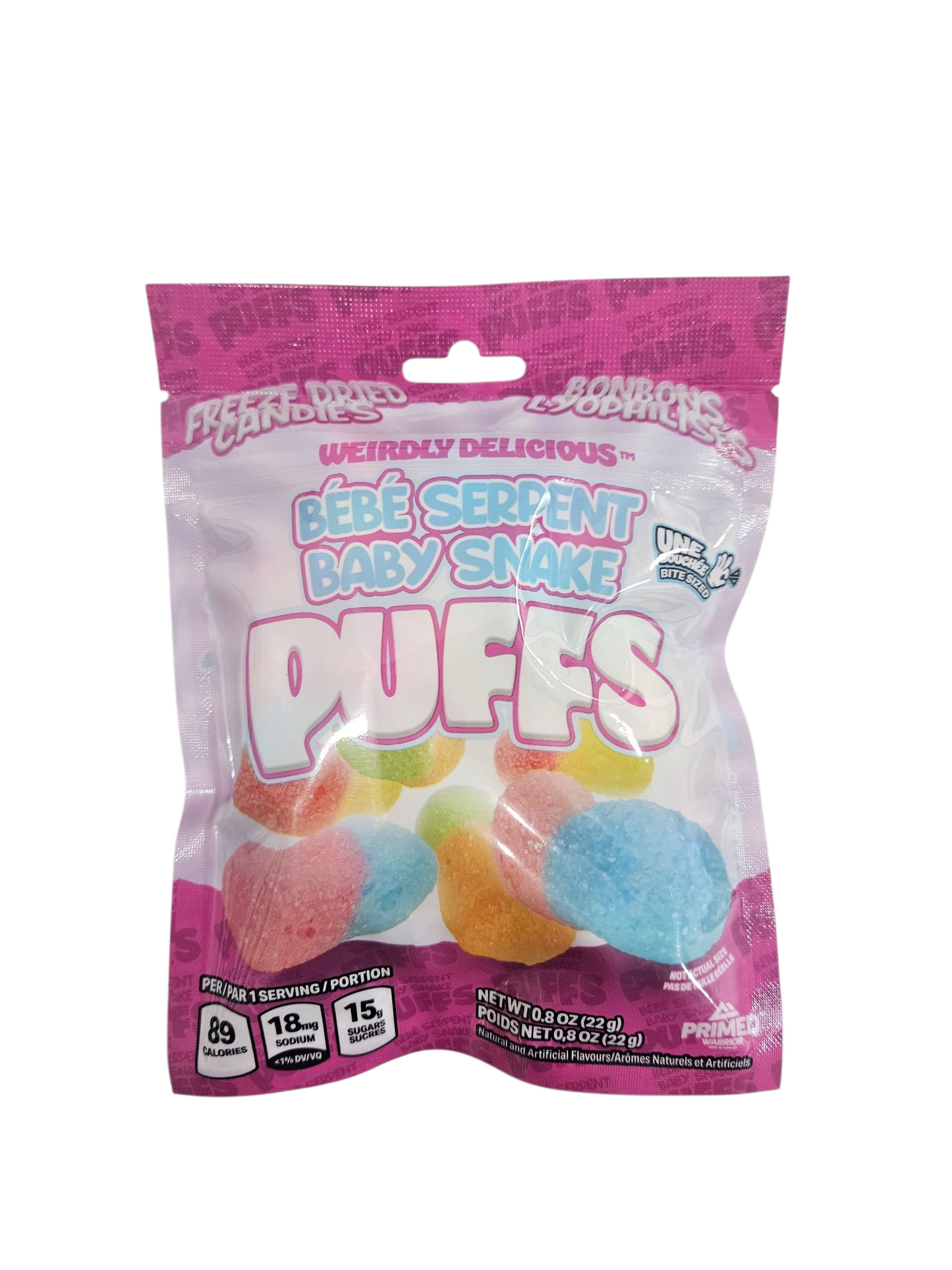 Primed Warrior Freeze Dried Baby Snakes (22g)