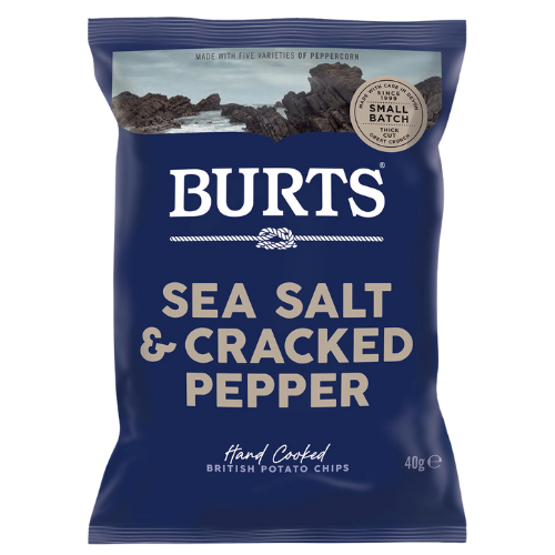 Burts Sea Salt & Cracked Pepper Crisps (150g)