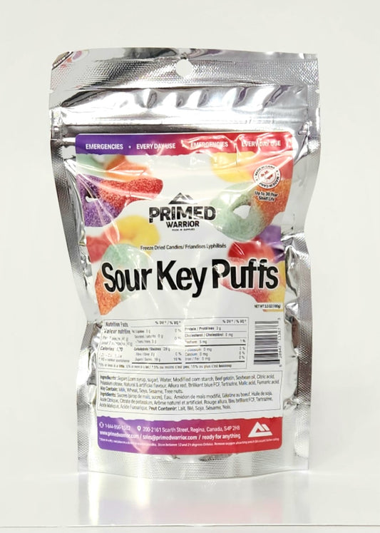 Primed Warrior Freeze Dried Sour Key Puffs (100g)