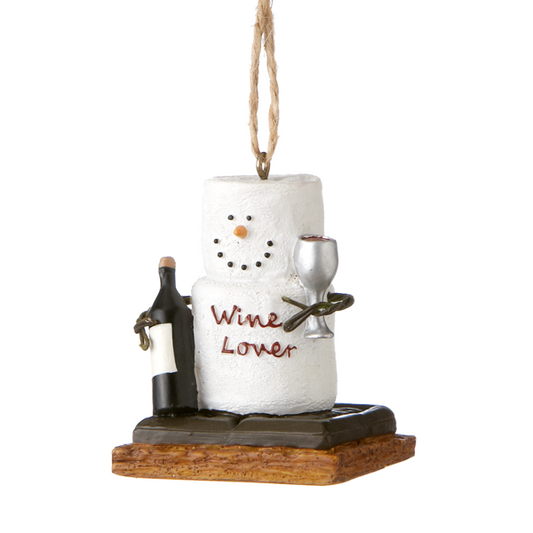 Ganz Toasted S'mores Wine Lover Ornament