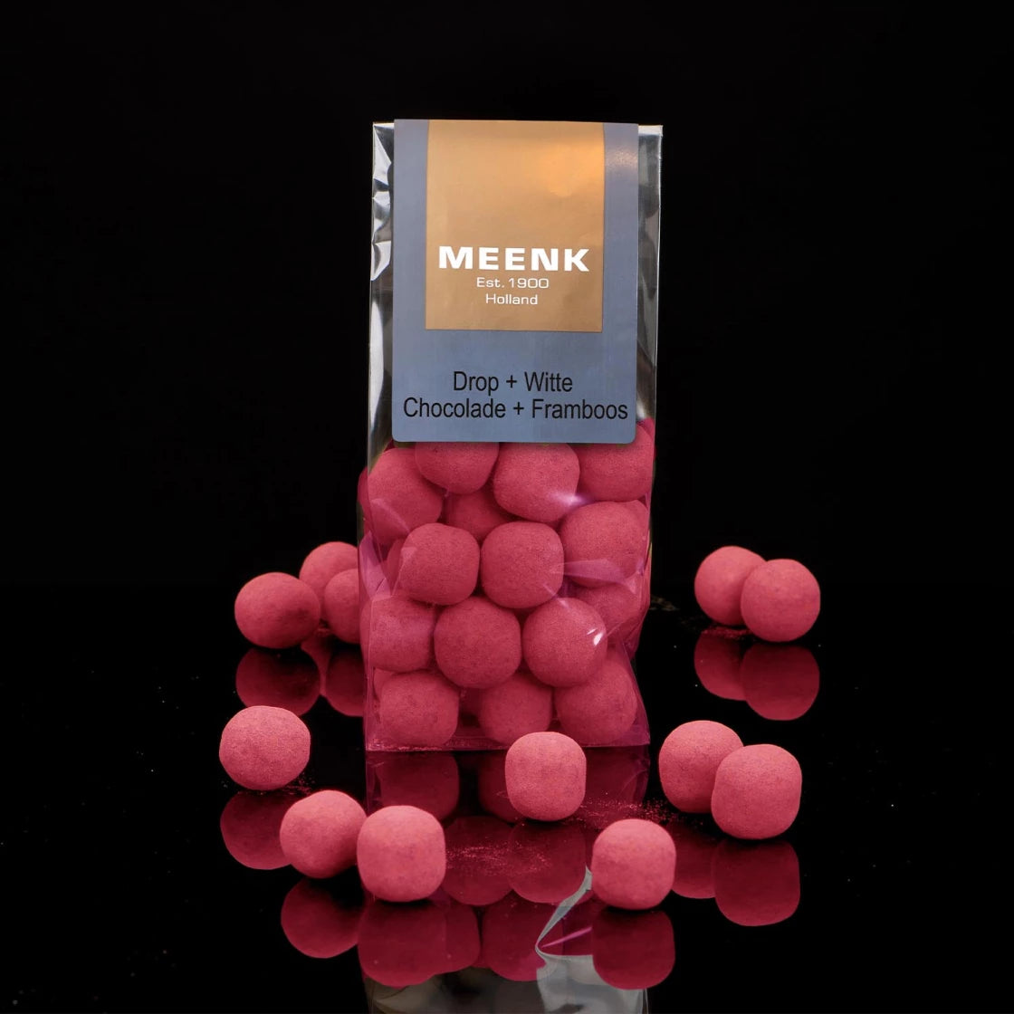 Meenk White Raspberry Chocolate Covered Licorice (150g)