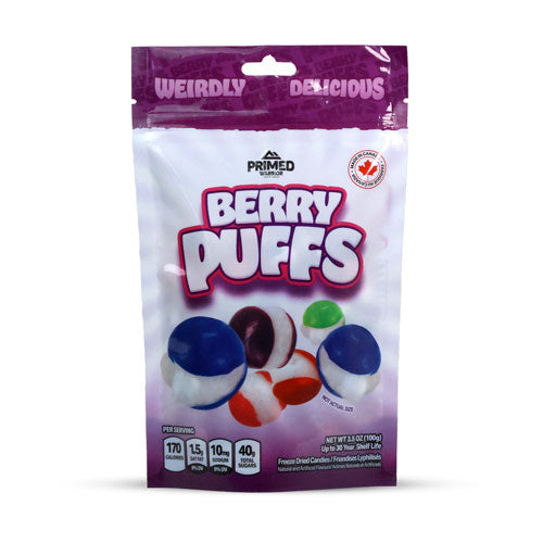 Primed Warrior Freeze Dried Berry Puffs (100g)