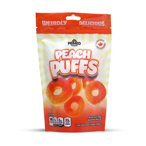 Primed Warrior Freeze Dried Peach Puffs (100g)