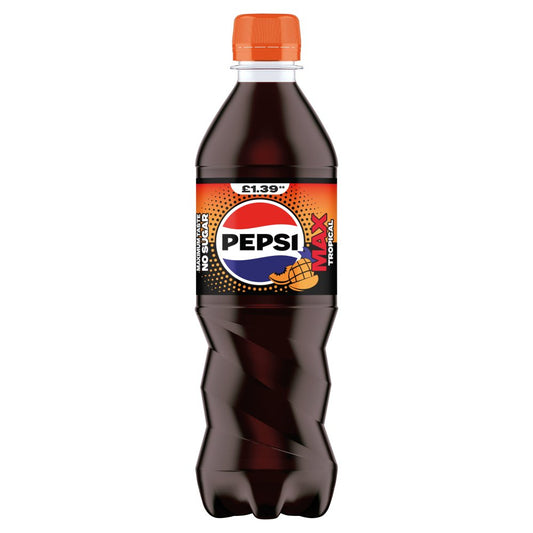 Pepsi Max Tropical Zero Sugar Soda (500ml)