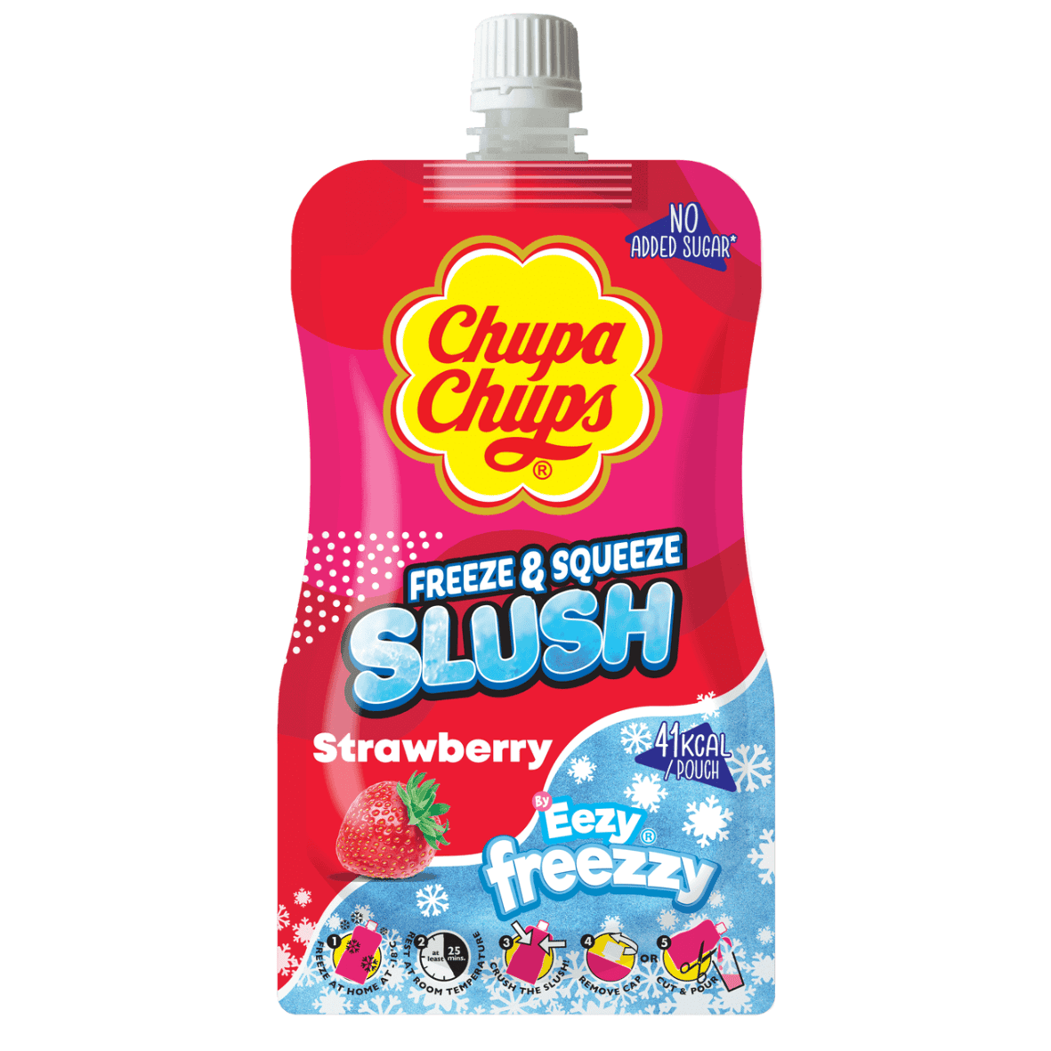 Chupa Chups Strawberry Slush Pouch (250g)