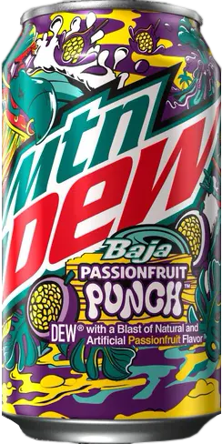 Mountain Dew Baja Passionfruit Punch Soda (355ml) – Von Schweets Treat Shop