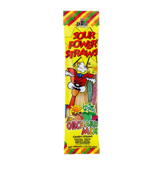 Sour Power Straws Orchard Mix (50g)