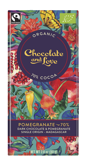 Chocolate & Love Dark Pomegranate *Vegan* (80g)