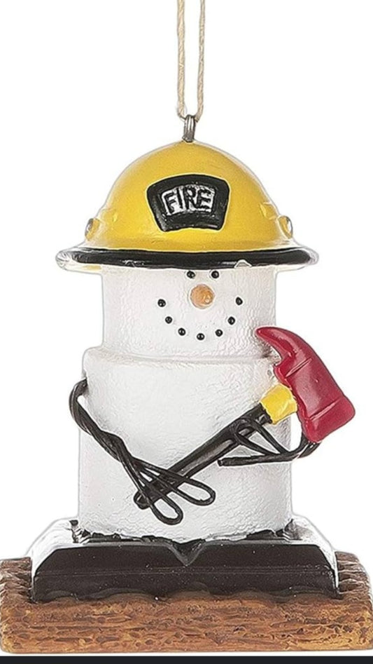 Ganz Toasted S'mores Firefighter Ornament