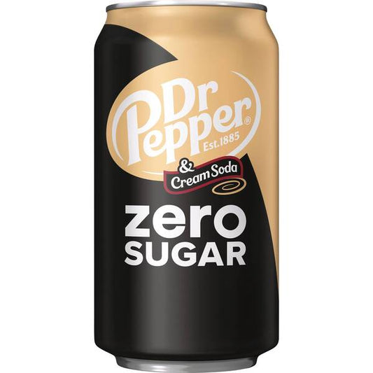 Dr Pepper Zero Sugar Cream Soda (355ml)
