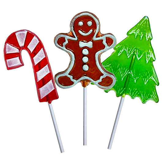 Melville Candycane, Tree, Gingerbread Man Lollipop (34g)