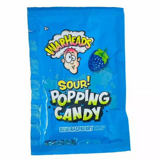 Warheads Sour Blue Raspberry Popping Candy (9g)