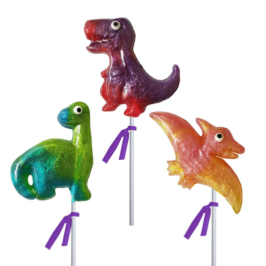 Melville Dinosaur Glitter Swirl Lollipop (28g)