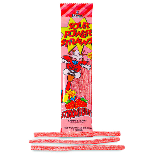 Sour Power Straws Strawberry (50g)