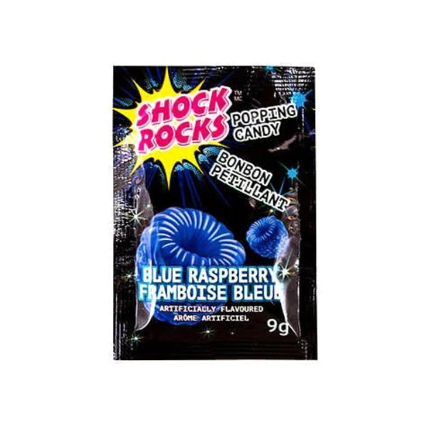 Shock Rocks Candy Blue Raspberry Shock Rocks Blue Raspberry Popping Candy (9g) – Von Schweets Treat Shop