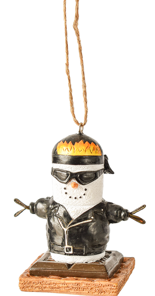 Ganz Toasted S'mores Biker Ornament