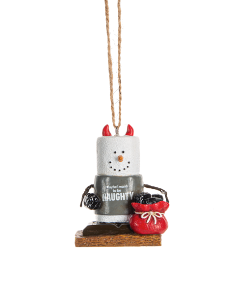 Ganz Toasted S'mores Naughty Or Nice Ornament