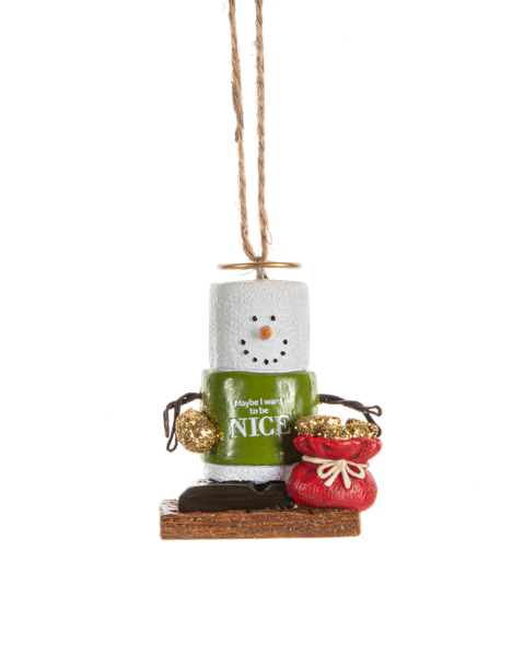 Ganz Toasted S'mores Naughty Or Nice Ornament