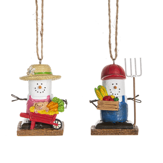 Ganz Toasted S'mores Farmer Ornament