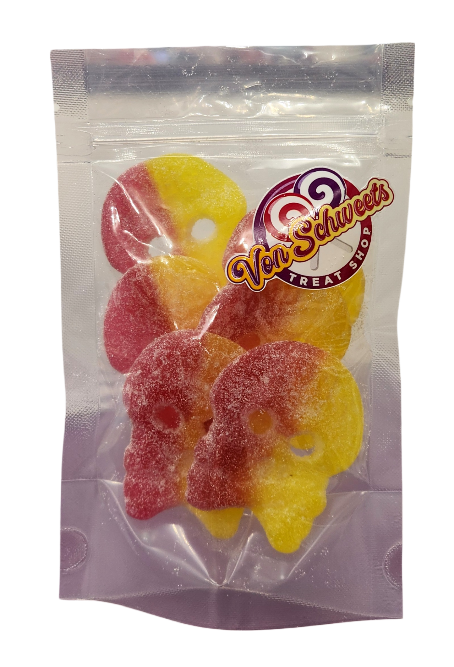 Bubs Giant Raspberry Lemon Sour Gummi Skulls (100g)