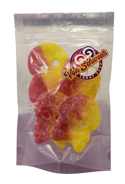 Bubs Giant Raspberry Lemon Sour Gummi Skulls (100g)