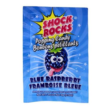 Shock Rocks Blue Raspberry Popping Candy (9g)