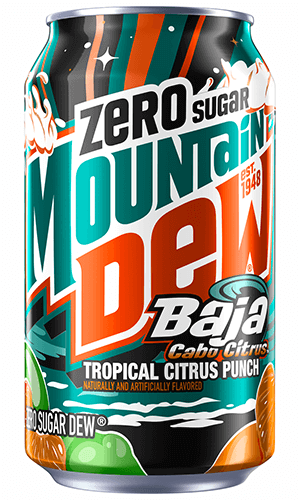 Mountain Dew Baja Cabo Citrus Zero Sugar Soda (355ml)