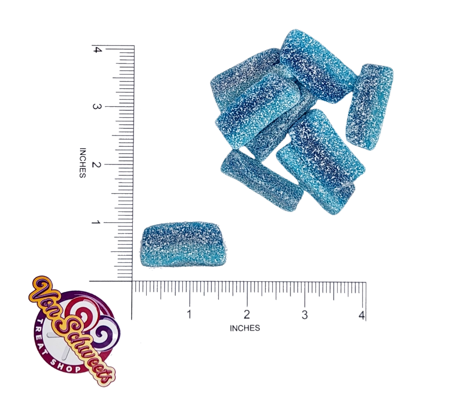 Super Sour Blue Raspberry Wedges (50g)