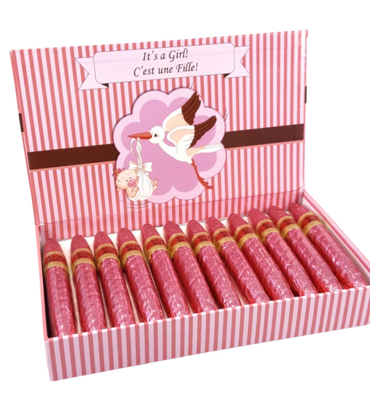 "It's A Girl" Milk Chocolate Cigar box (24 pack)