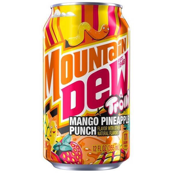Mountain Dew Trolli Mango Pineapple Punch Soda (355ml)