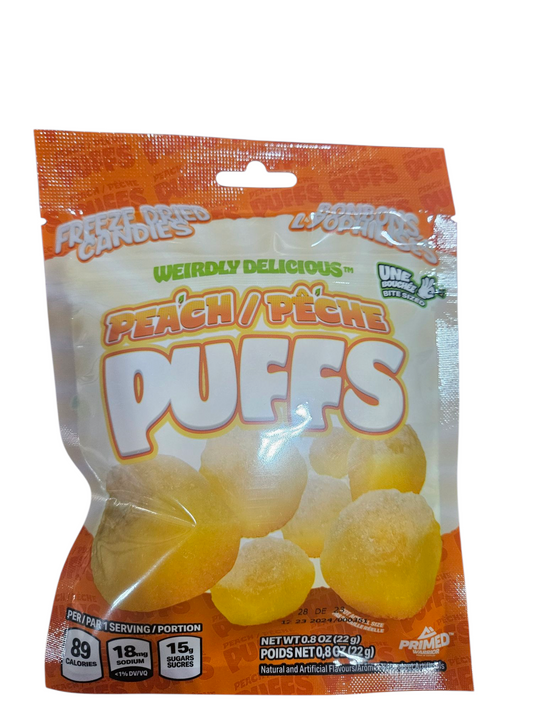 Primed Warrior Freeze Dried Peach Puffs (22g)