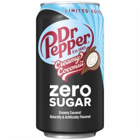 Dr Pepper Creamy Coconut Zero Sugar Soda (355ml)